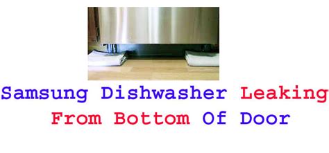 samsung dishwasher door leaking|Samsung Dishwasher DW80F800UWS Door Leak Fix